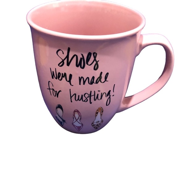 pink ceramic ‘when in doubt, wing it’  printed‎ coffee mug new - Picture 7 of 11